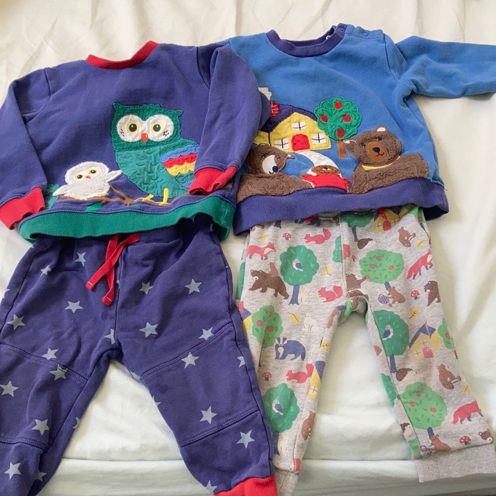 Mini Boden Sweatshirt & Pants set 18-24m